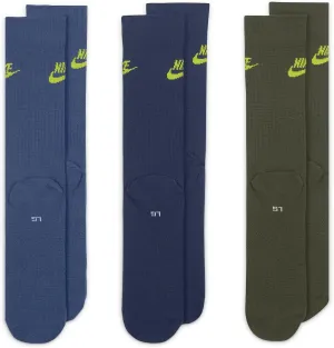 Nike Unisex Sportswear Everyday Essential Crew Socks 3 Pairs (B(DX5025-902)/G, Large)