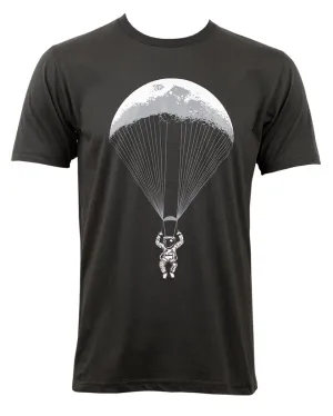PARAGLIDING ASTRONAUT MOON T-SHIRT DARK GREY