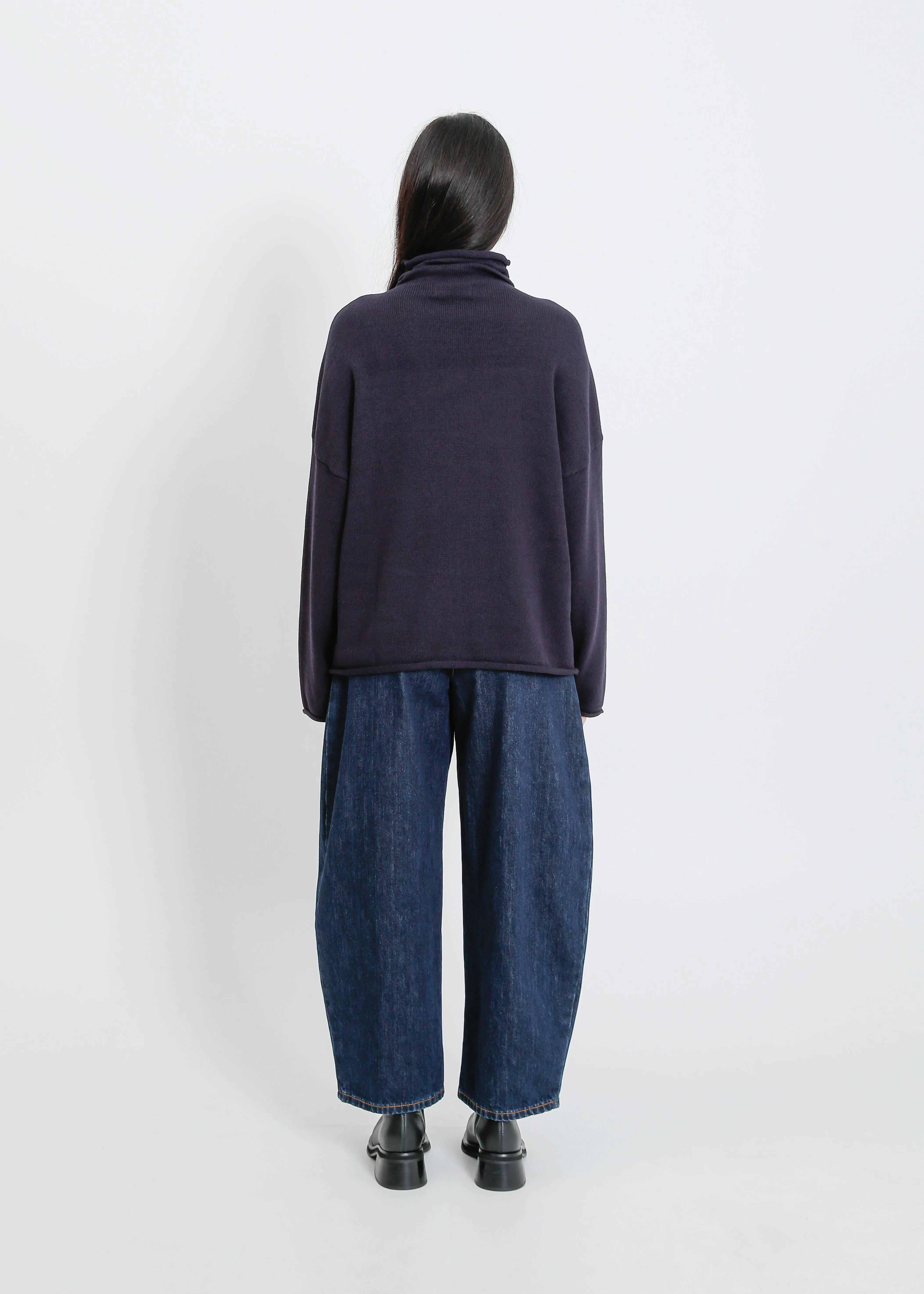RAVENNA KNIT SWEAT / NAVY