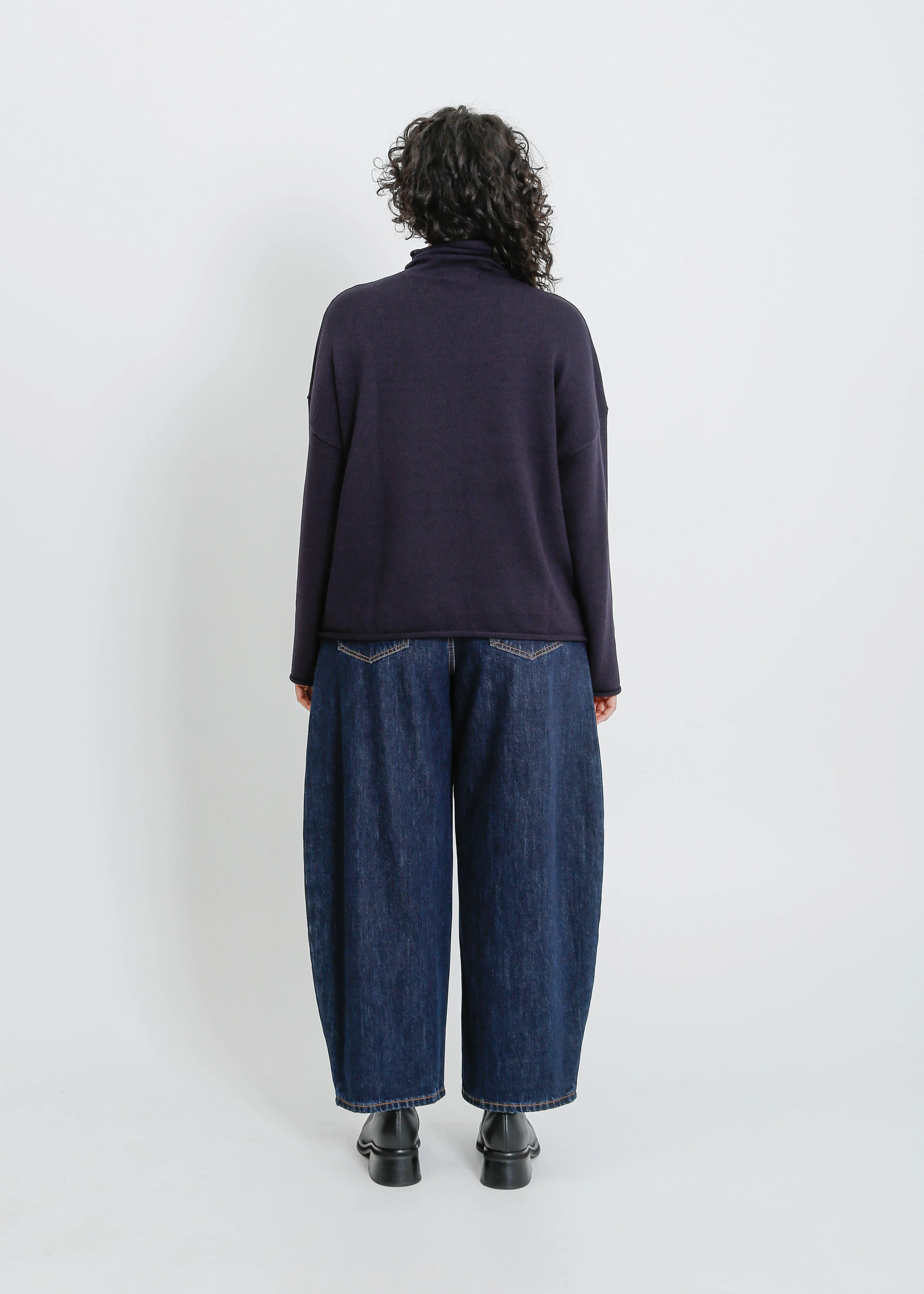RAVENNA KNIT SWEAT / NAVY