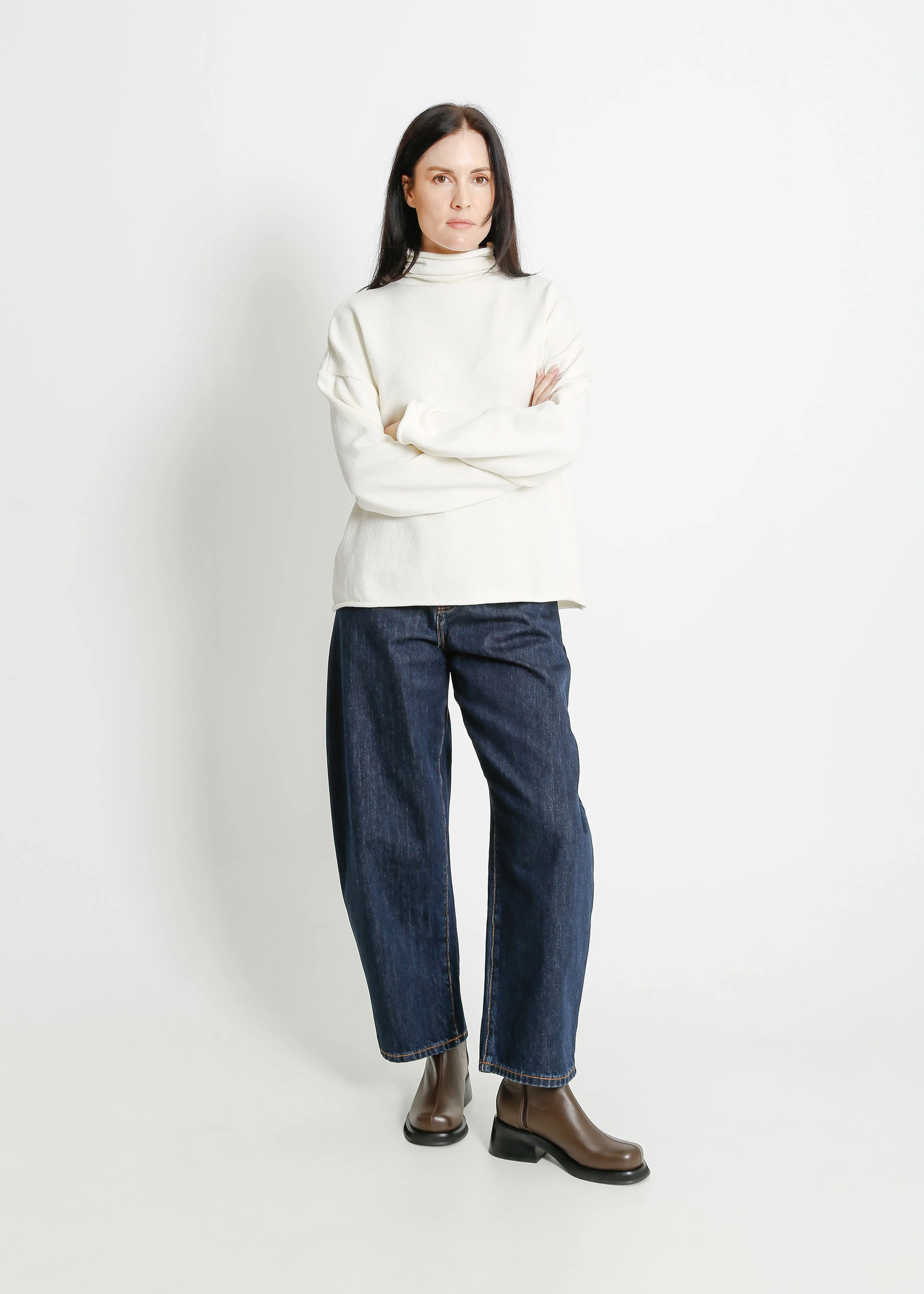 RAVENNA KNIT SWEAT / WHITE