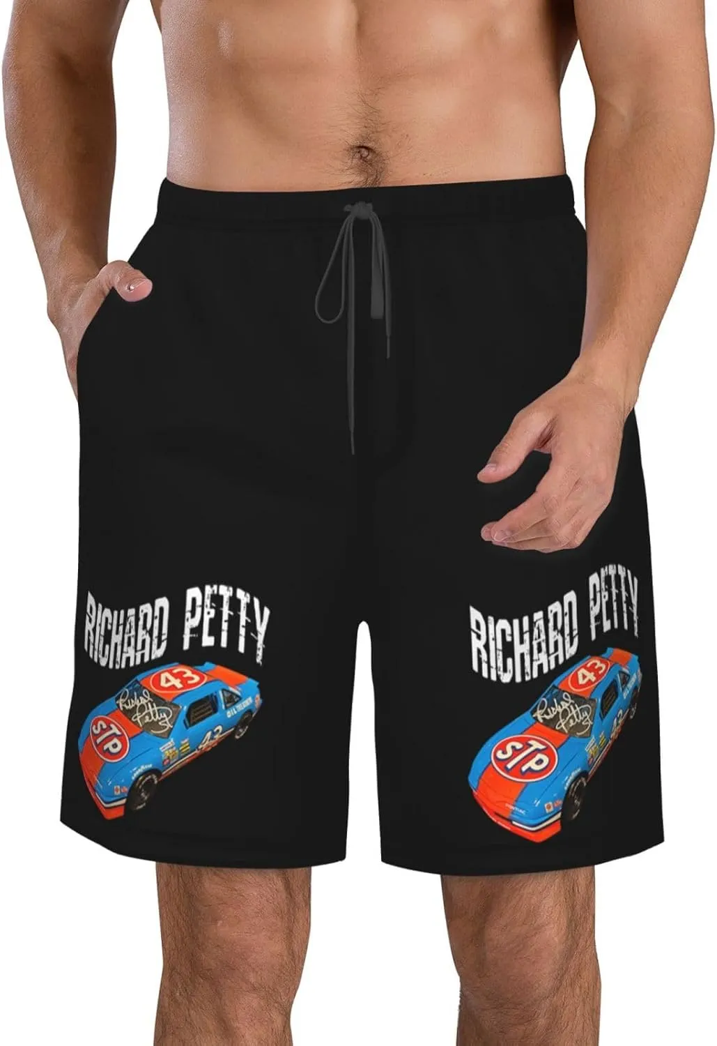 Richard-Petty-Car-43 Men's Swim Trunks Board Shorts Outdoor Beach Surfing