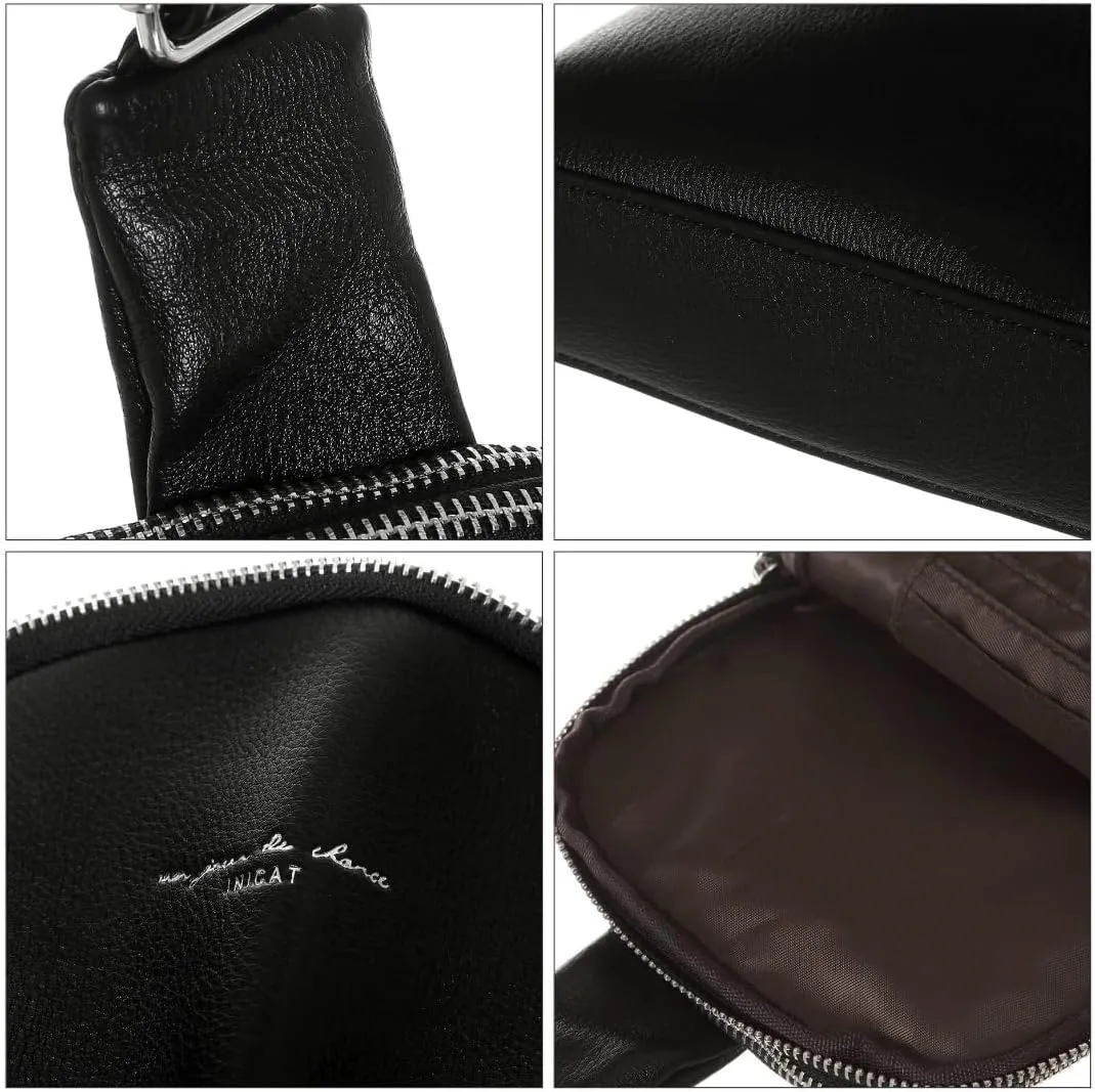 Small Sling Crossbody Backpack Shoulder for Women Men Leather Chest Pack Mini Handbag