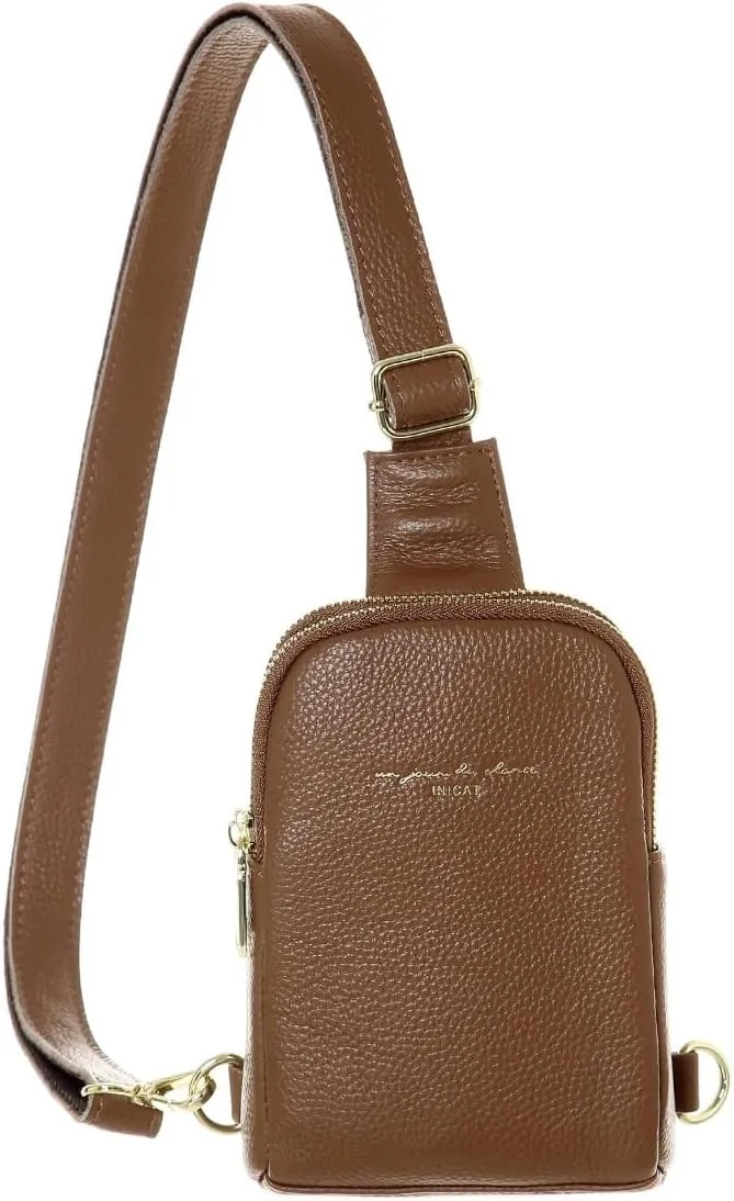 Small Sling Crossbody Backpack Shoulder for Women Men Leather Chest Pack Mini Handbag