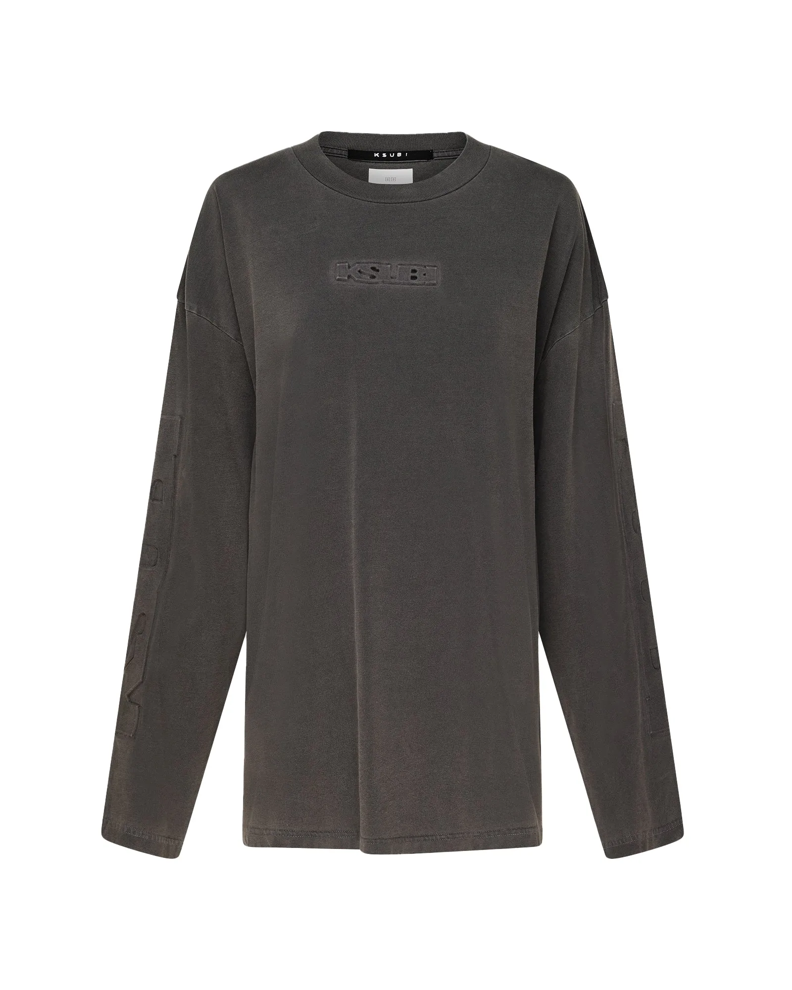 SOTT BOYFRIEND LS TEE CHARCOAL