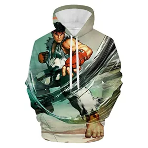 Street Fighter Hoodie - Ryu 3D Print Pullover with Pockets