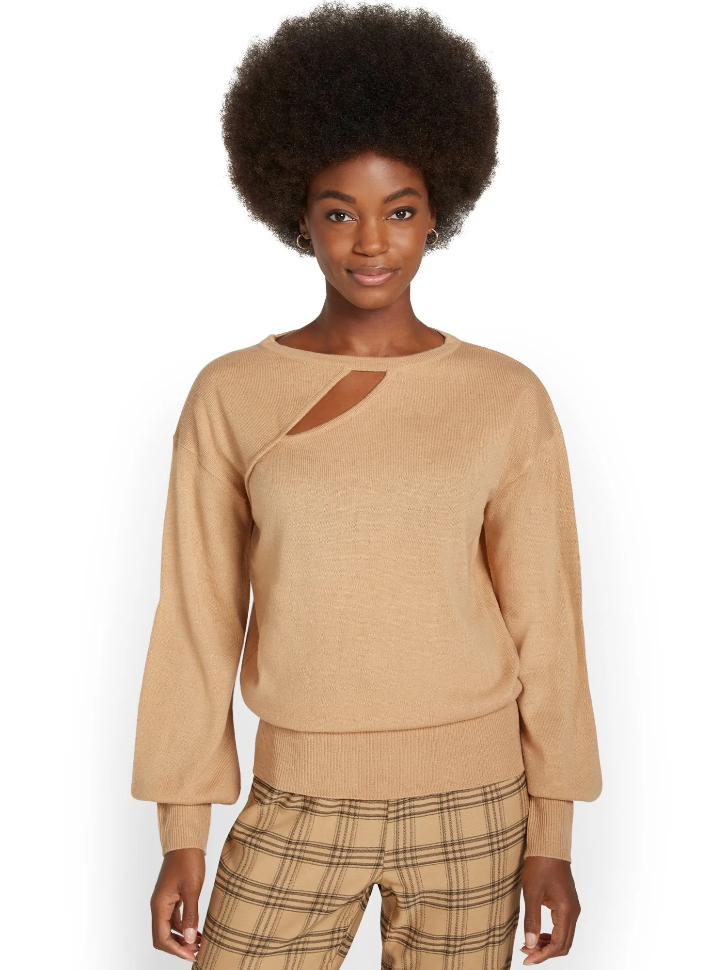 Striped Love-Print Bow-Back Sweater