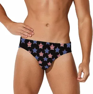 TAIZIYEAH American Flag Men's Swimwear Pants Swimming Trunk Board Shorts Swimsuits Beach