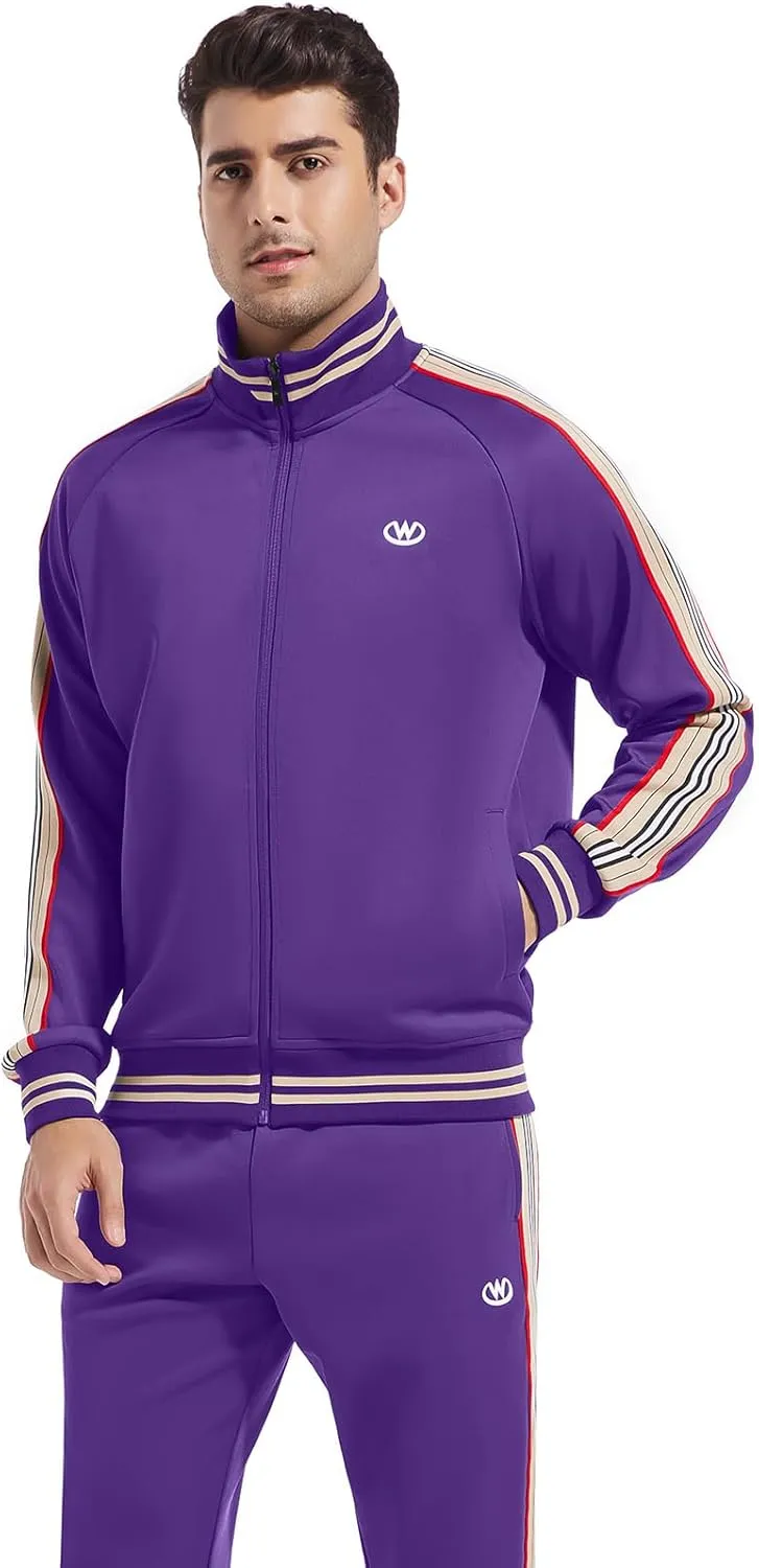 W JIANWANG Track Suits for Men Set Jogging Tracksuit Mens Sweatsuits Workout Running Sports Jogger Sweat Suits Outfits