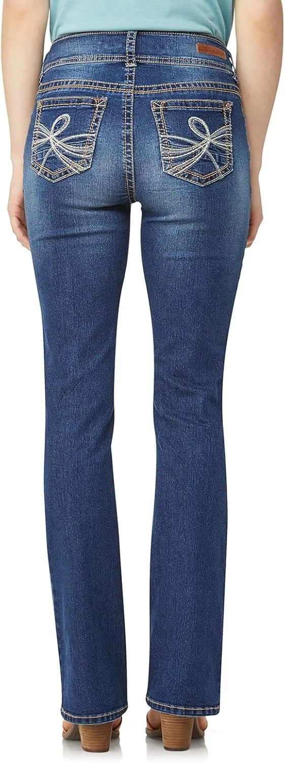 WallFlower Luscious Curvy Bootcut Jeans for Women Mid-Rise Insta Stretch Denim in Petite, Midsize, Plus Size, Juniors Jeans