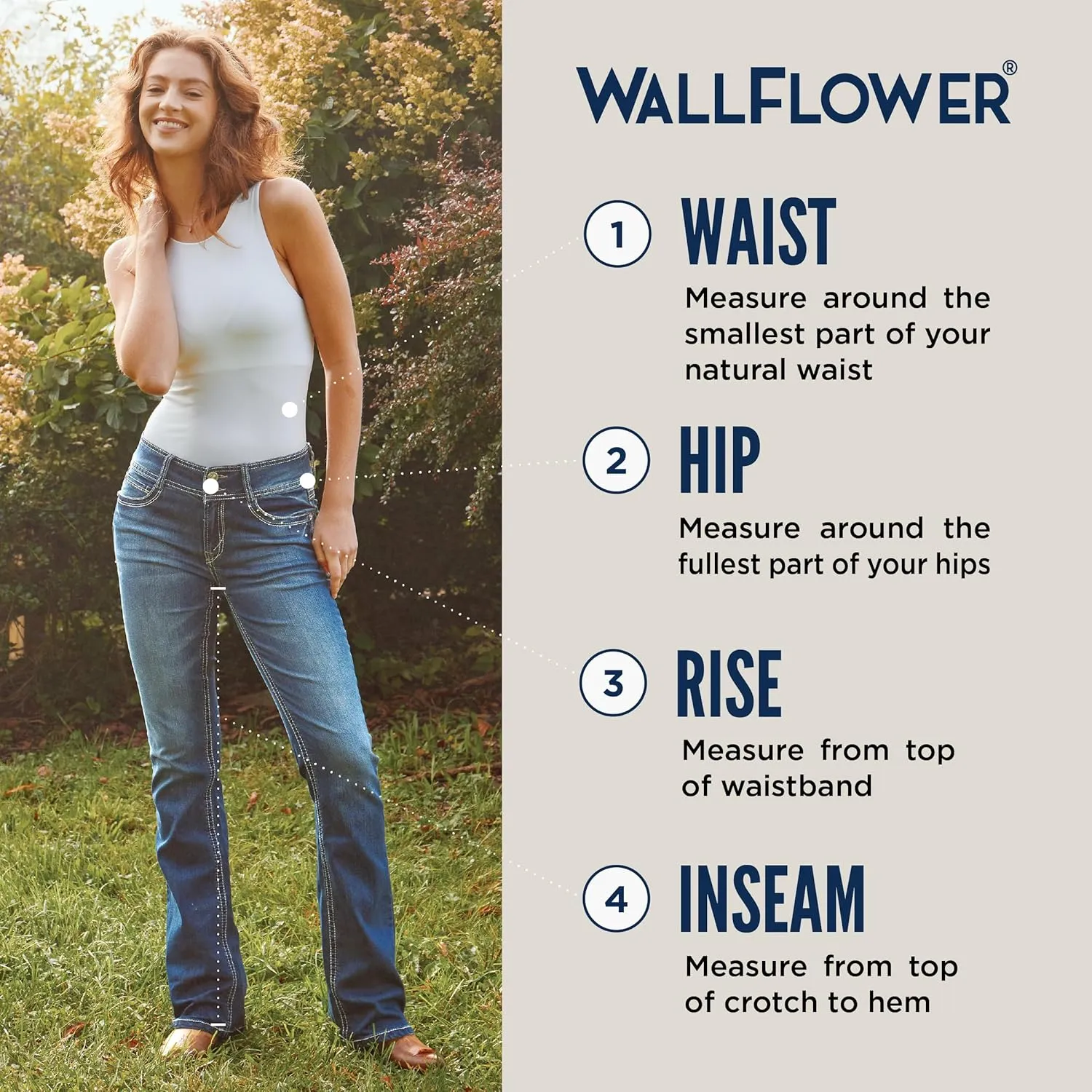WallFlower Women's Luscious Curvy Ankle Mid-Rise Insta Stretch Juniors Jeans