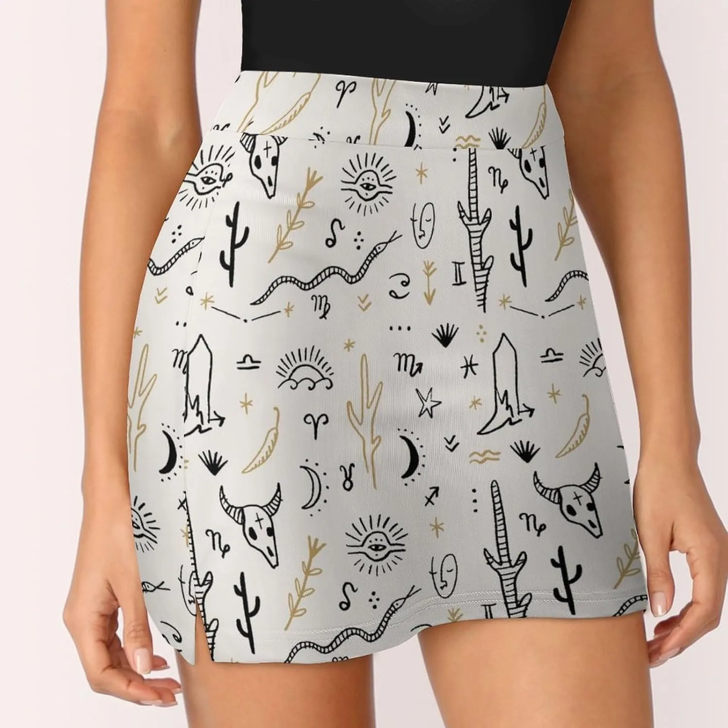 Women's Athletic Skirt Mini Elastic High Waist Yoga Workout Skorts with Inner Pocket Casual Wear