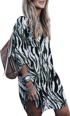 Womens Swimsuit Cover up,Silky Button Down Shirt Midi Dress Kimono,Summer Bathing Suit Beach Coverups for Women (CP-Aline)