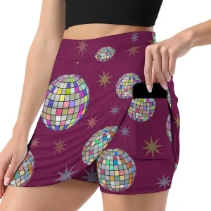 Women's Tennis Skirt Anti-Peek Workout Skorts with Built-in Shorts Pocket for Gym Golf Running