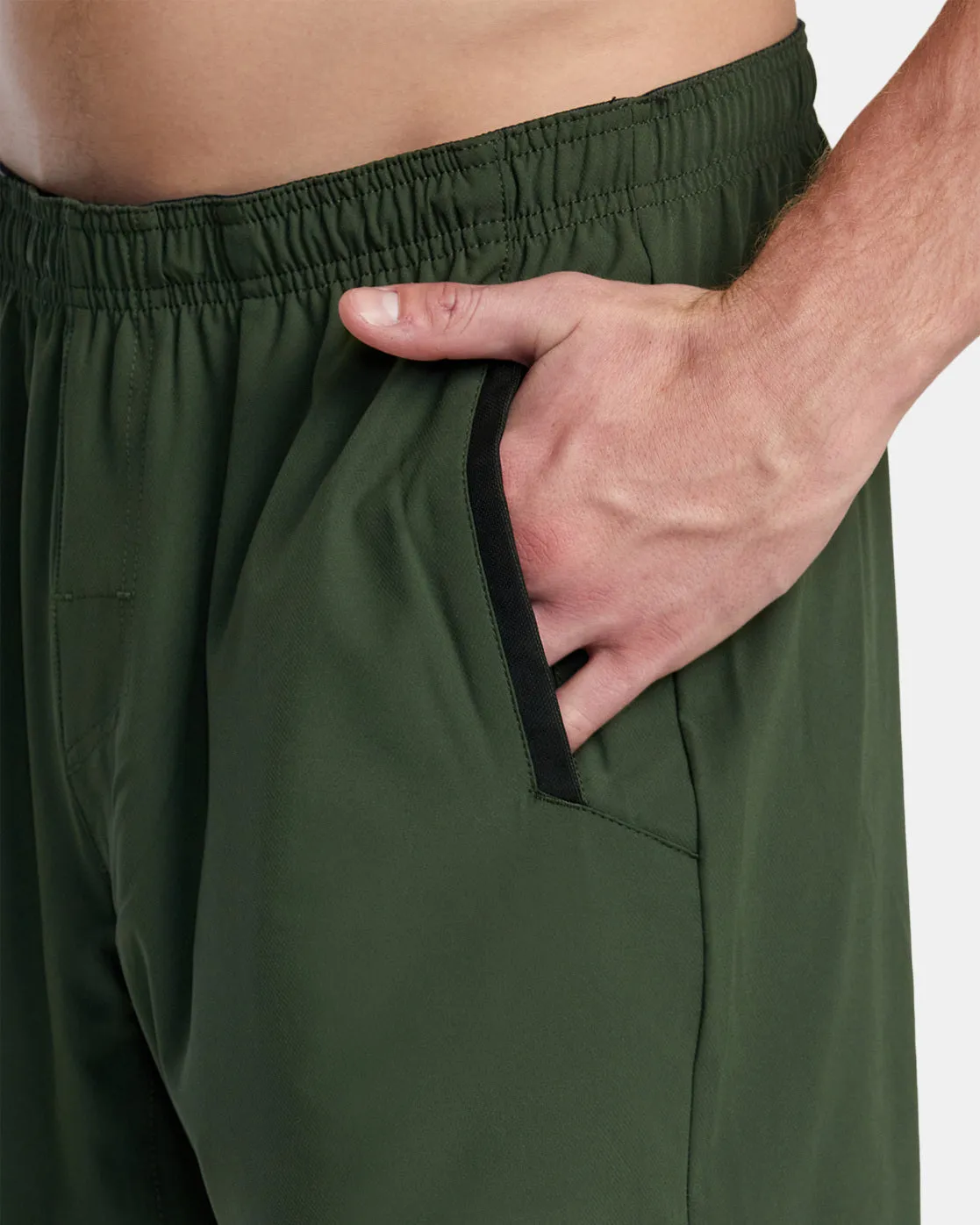 Yogger Stretch 17" Athletic Shorts - Dark Olive