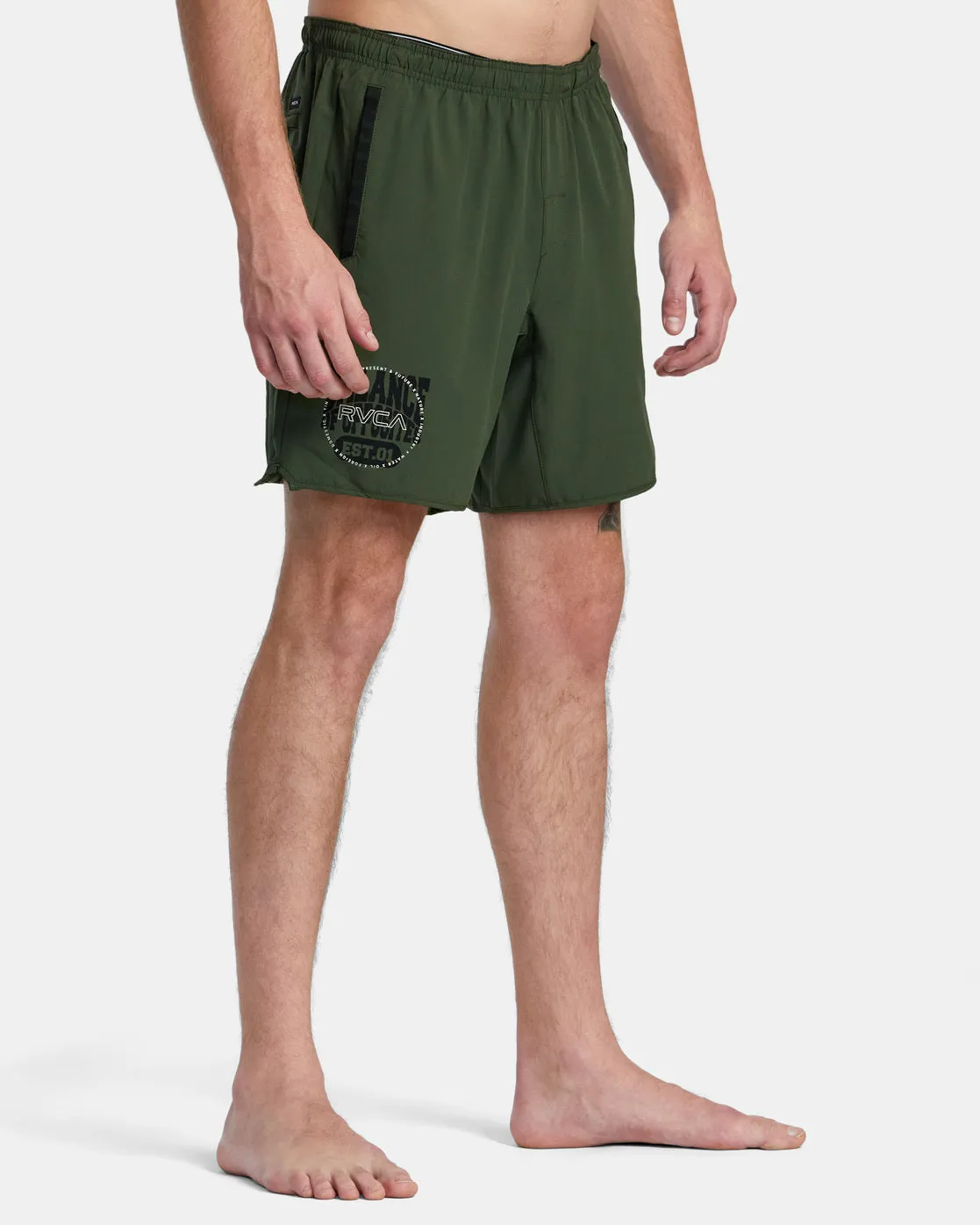 Yogger Stretch 17" Athletic Shorts - Dark Olive