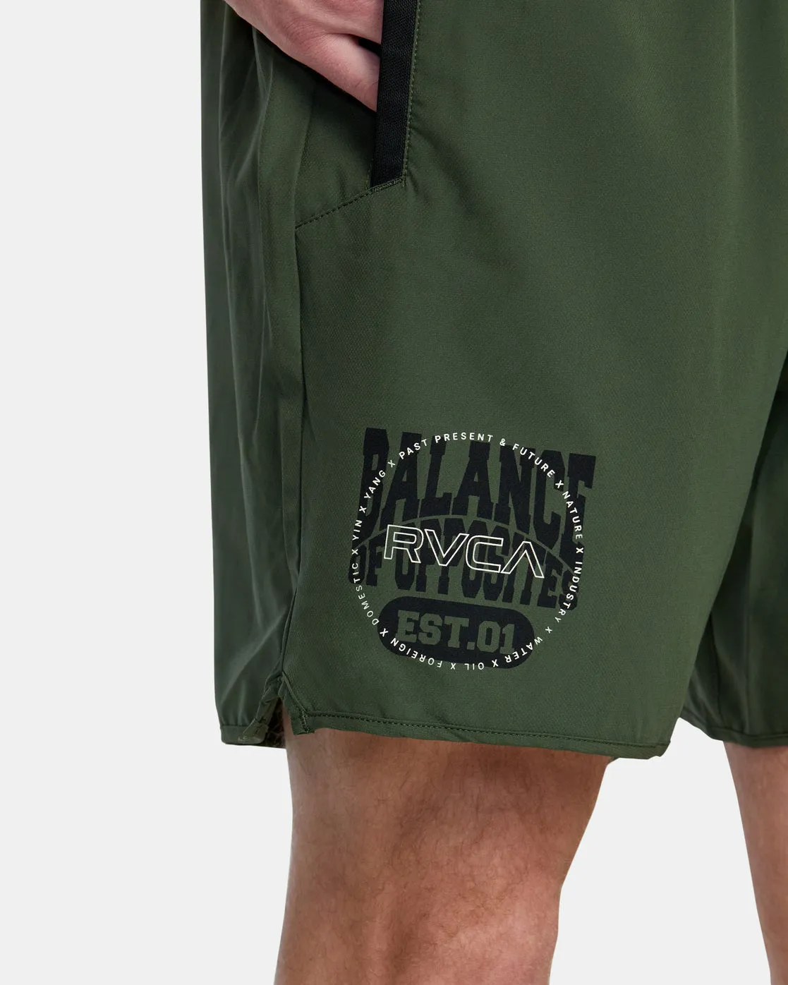 Yogger Stretch 17" Athletic Shorts - Dark Olive