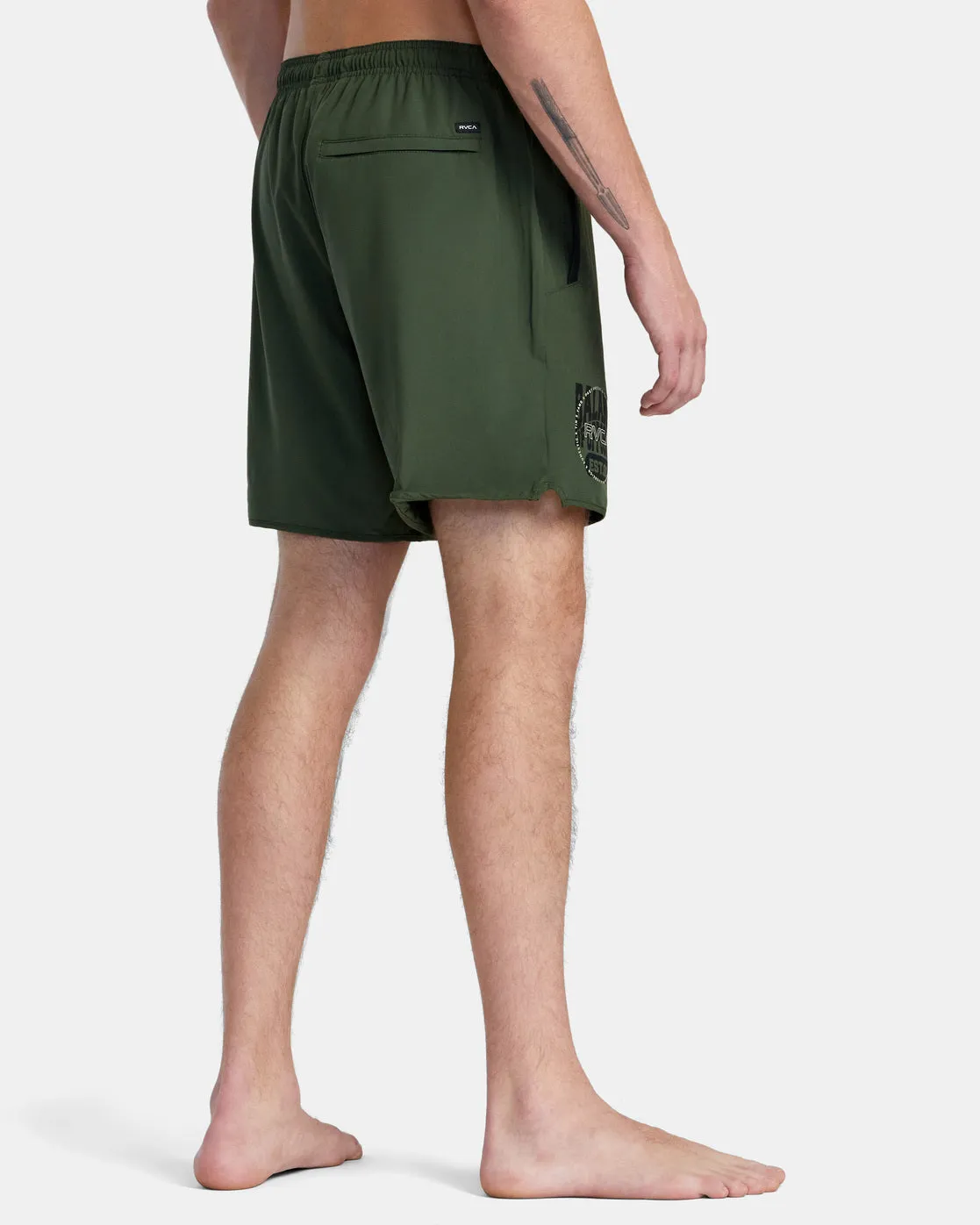 Yogger Stretch 17" Athletic Shorts - Dark Olive