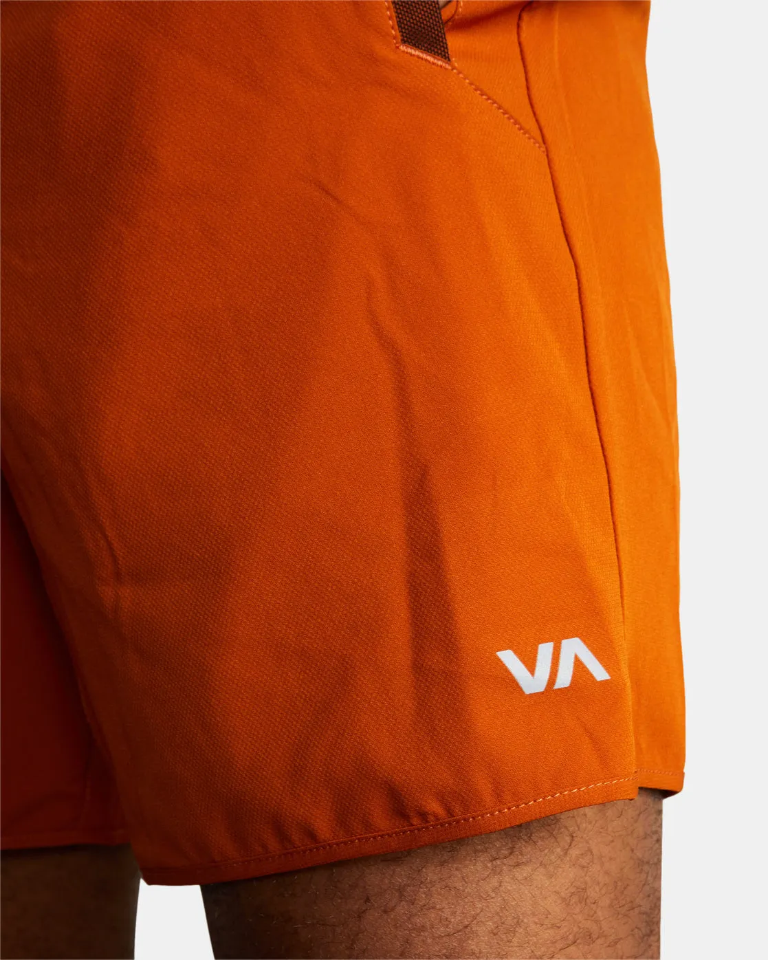 Yogger Stretch Elastic Waist Shorts 17" - Dark Amber