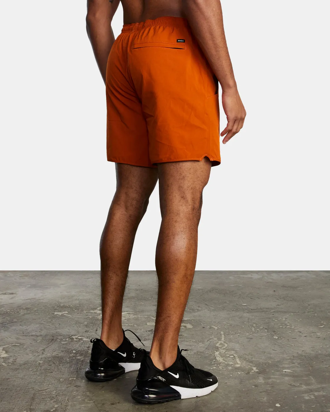 Yogger Stretch Elastic Waist Shorts 17" - Dark Amber