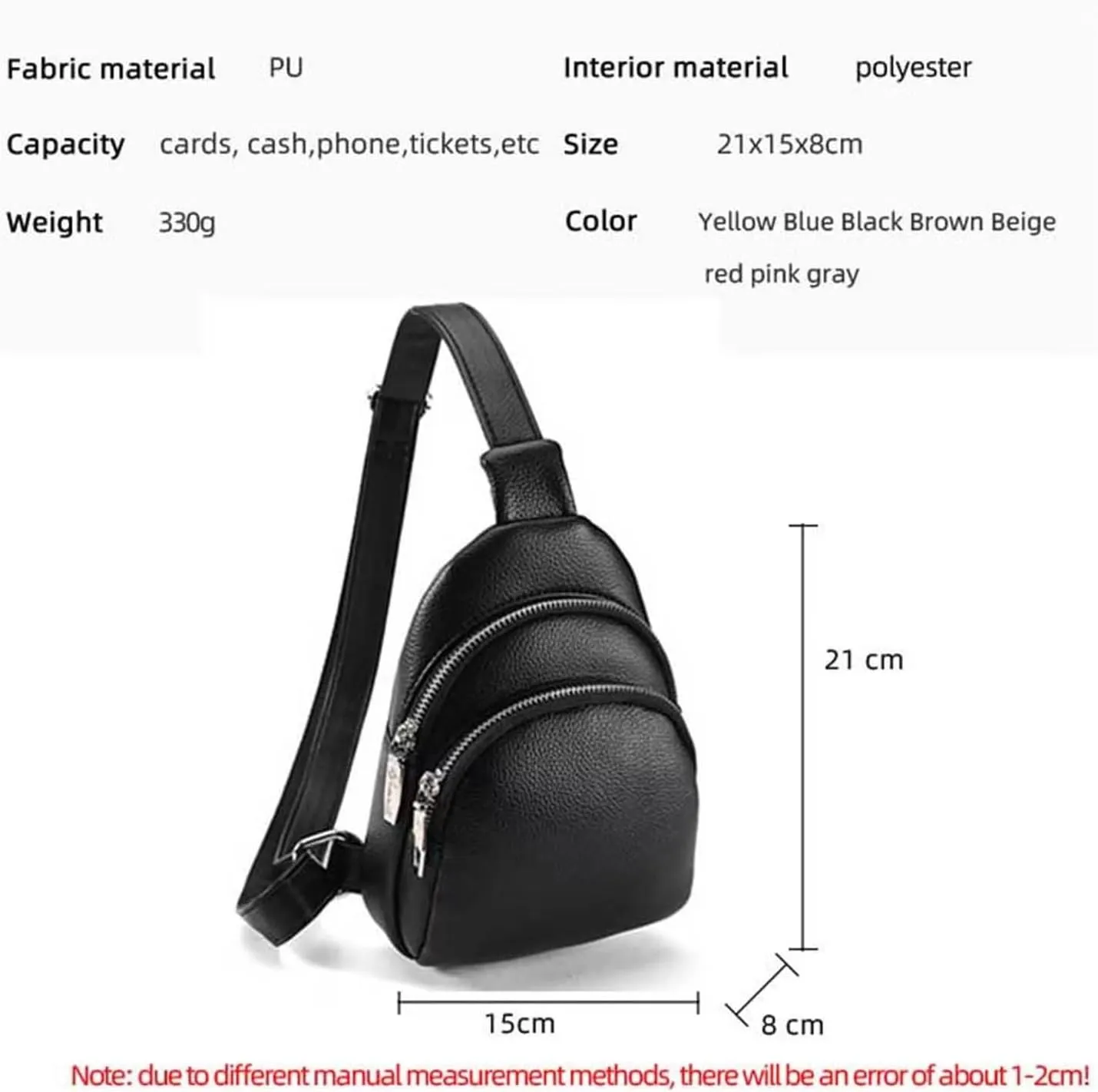 YUAKOU Fashion Small Sling Bag For Women Leather Crossbody Fanny Packs Chest Bag For Woman Girl