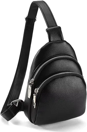 YUAKOU Fashion Small Sling Bag For Women Leather Crossbody Fanny Packs Chest Bag For Woman Girl