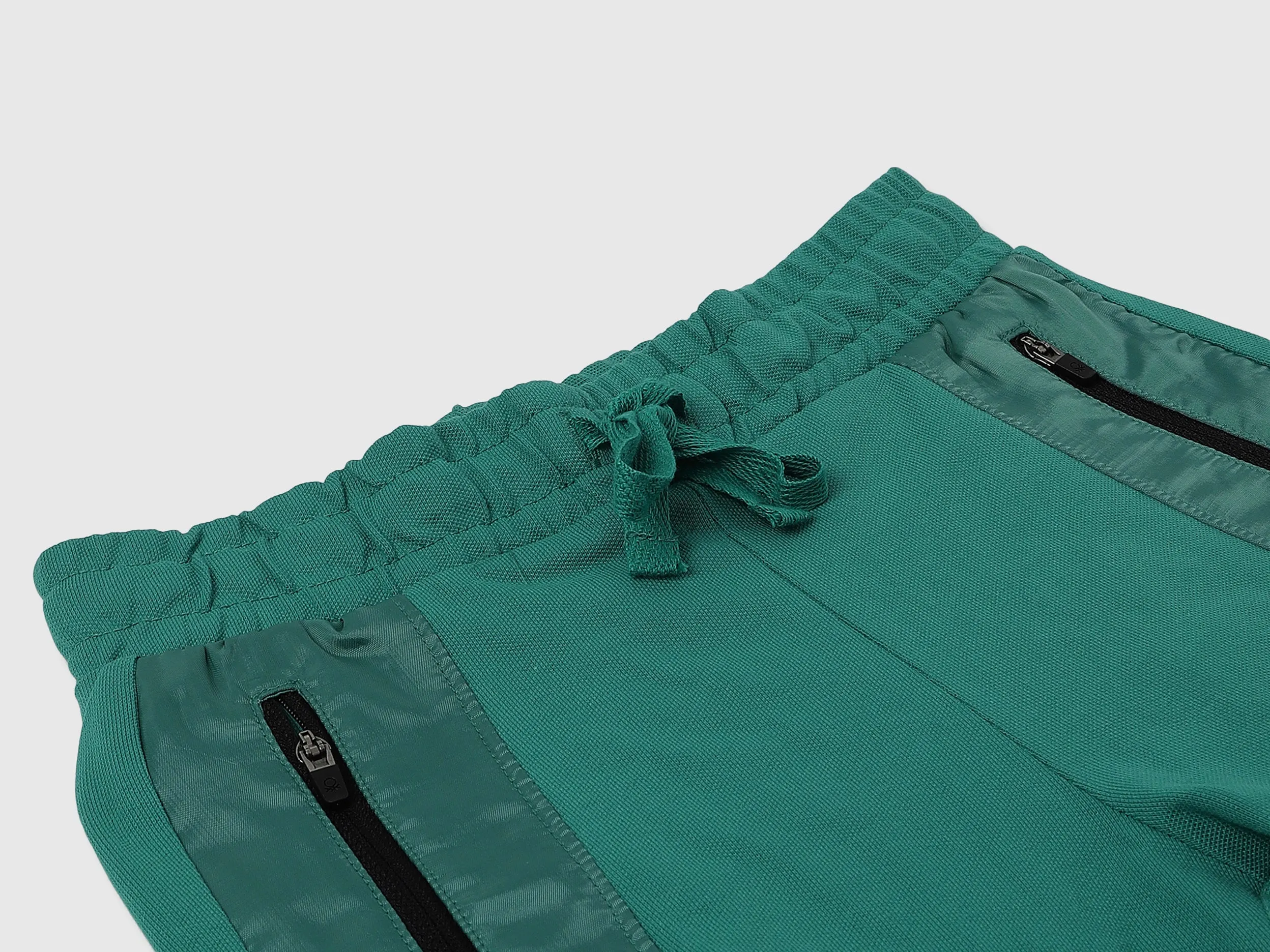Zipper & Printed Regular Fit Joggers